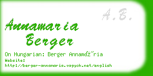annamaria berger business card